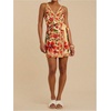 image:imageRoseSeek Womens Tropical Print Cami Dress Sleeveless Wrap V Neck Tie Knot Boho Short DressesYellow