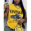 image:imageRoseSeek Womens Vintage Graphic Car Print Summer Tank Top  Crewneck Sleeveless Tops StreetwearLight Yellow