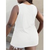 image:imageRoseSeek Womens Vintage Graphic Car Print Summer Tank Top  Crewneck Sleeveless Tops StreetwearWhite and Black