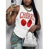 image:imageRoseSeek Womens Vintage Graphic Car Print Summer Tank Top  Crewneck Sleeveless Tops StreetwearWhite and Red