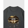 image:imageRoseSeek Womens Vintage Graphic Tees Crew Neck Short Sleeve T Shirts Y2k Streetwear Summer TopsDark Grey