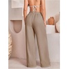 image:imageRoseSeek Womens Wide Leg Linen Pants Swimsuit Cover Ups Beach Pants Summer Vacation Outfits 2026Khaki Brown
