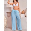 image:imageRoseSeek Womens Wide Leg Linen Pants Swimsuit Cover Ups Beach Pants Summer Vacation Outfits 2026Light Blue