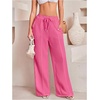 image:imageRoseSeek Womens Wide Leg Linen Pants Swimsuit Cover Ups Beach Pants Summer Vacation Outfits 2026Pink