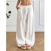 image:imageRoseSeek Womens Wide Leg Linen Pants Swimsuit Cover Ups Beach Pants Summer Vacation Outfits 2026White