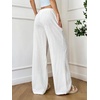 image:imageRoseSeek Womens Wide Leg Linen Pants Swimsuit Cover Ups Beach Pants Summer Vacation Outfits 2026White