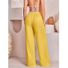 image:imageRoseSeek Womens Wide Leg Linen Pants Swimsuit Cover Ups Beach Pants Summer Vacation Outfits 2026Yellow