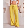 image:imageRoseSeek Womens Wide Leg Linen Pants Swimsuit Cover Ups Beach Pants Summer Vacation Outfits 2026Yellow