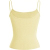 image:imageRoseSeek Womens Y2K Bowknot Camisole Tops Ribbed Knit Spaghetti Strap Tank Top Basic Summer UndershirtYellow