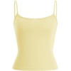 image:imageRoseSeek Womens Y2K Bowknot Camisole Tops Ribbed Knit Spaghetti Strap Tank Top Basic Summer UndershirtYellow