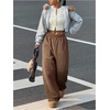 image:imageRoseSeek Womens Y2K Camo Maple Leaf Print Sweatpants Baggy Hip Pop Elastic Waist Long Pants StreetwearCoffee Brown