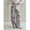image:imageRoseSeek Womens Y2K Camo Maple Leaf Print Sweatpants Baggy Hip Pop Elastic Waist Long Pants StreetwearGrey Camo