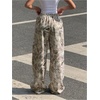 image:imageRoseSeek Womens Y2K Camo Maple Leaf Print Sweatpants Baggy Hip Pop Elastic Waist Long Pants StreetwearKhaki