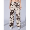 image:imageRoseSeek Womens Y2K Camo Maple Leaf Print Sweatpants Baggy Hip Pop Elastic Waist Long Pants StreetwearMulticolor Brown
