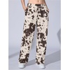 image:imageRoseSeek Womens Y2K Camo Maple Leaf Print Sweatpants Baggy Hip Pop Elastic Waist Long Pants StreetwearMulticolor Brown