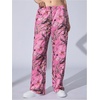 image:imageRoseSeek Womens Y2K Camo Maple Leaf Print Sweatpants Baggy Hip Pop Elastic Waist Long Pants StreetwearPink
