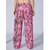 image:imageRoseSeek Womens Y2K Camo Maple Leaf Print Sweatpants Baggy Hip Pop Elastic Waist Long Pants StreetwearPink