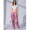 image:imageRoseSeek Womens Y2K Camo Maple Leaf Print Sweatpants Baggy Hip Pop Elastic Waist Long Pants StreetwearPink