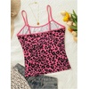 image:imageRoseSeek Womens Y2K Cheetah Leopard Beach Print Slim Fit Camisole Tank Tops Spaghetti Strap Summer Going Out TopsHot Pink