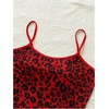 image:imageRoseSeek Womens Y2K Cheetah Leopard Beach Print Slim Fit Camisole Tank Tops Spaghetti Strap Summer Going Out TopsRed