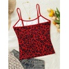 image:imageRoseSeek Womens Y2K Cheetah Leopard Beach Print Slim Fit Camisole Tank Tops Spaghetti Strap Summer Going Out TopsRed