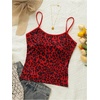 image:imageRoseSeek Womens Y2K Cheetah Leopard Beach Print Slim Fit Camisole Tank Tops Spaghetti Strap Summer Going Out TopsRed