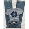 image:imageRoseSeek Womens Y2K Hibiscus Floral Graphic Tees Short Sleeve Ruched Off The Shoulder Tops Cute T ShirtsLight Grey