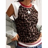 image:imageRoseSeek Womens Y2K Leopard Print Slimming Tank Tops Color Block Sleeveless Going Out Top Concert OutfitsCoffee