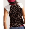 image:imageRoseSeek Womens Y2K Leopard Print Slimming Tank Tops Color Block Sleeveless Going Out Top Concert OutfitsCoffee