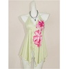 image:imageRoseSeek Womens Y2K Paisley Floral Halter Tops Summer Going Out Sleeveless Low Cut Ruffle Hem Flowy Tank TopMulticolor Beige