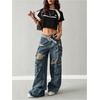 image:imageRoseSeek Womens Y2K Short Sleeve Crop T Shirts Striped Letter Graphic Tees Music Festival Crop TopsBlack