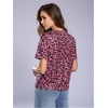 image:imageRoseSeek Womens Y2k Cheetah Print Top Leopard Print Tops Short Sleeve Loose Basic Animal Print Summer T ShirtMulticolor Pink