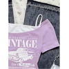 image:imageRoseSeek Womens Y2k Letter Graphic Tees Off The Shoulder Short Sleeve Summer T ShirtsLight Purple