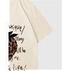 image:imageWomens Graphic Letter Tee Crew Neck Drop Shoulder Trendy Summer T Shirt Short Sleeve Vintage TopApricot and Black