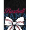 image:imageWomens Graphic Letter Tee Crew Neck Drop Shoulder Trendy Summer T Shirt Short Sleeve Vintage TopBow Black