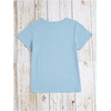 image:imageWomens Graphic Letter Tee Crew Neck Drop Shoulder Trendy Summer T Shirt Short Sleeve Vintage TopLight Blue
