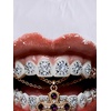 image:imageWomens Graphic Letter Tee Crew Neck Drop Shoulder Trendy Summer T Shirt Short Sleeve Vintage TopMouth White