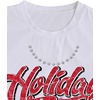 image:imageWomens Graphic Letter Tee Crew Neck Drop Shoulder Trendy Summer T Shirt Short Sleeve Vintage TopWhite Red Blue