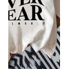 image:imageWomens Graphic Letter Tee Crew Neck Drop Shoulder Trendy Summer T Shirt Short Sleeve Vintage TopWhite and Black