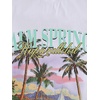 image:imageWomens Graphic Letter Tee Crew Neck Drop Shoulder Trendy Summer T Shirt Short Sleeve Vintage TopWhite and Mint Green