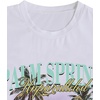 image:imageWomens Graphic Letter Tee Crew Neck Drop Shoulder Trendy Summer T Shirt Short Sleeve Vintage TopWhite and Mint Green
