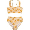 image:imageRoseSeek Girls 2 Piece Cherry Print Swimwear Ruffle Trim Ruched Bathing Suits Cute SwimsuitsApricot