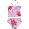 image:imageRoseSeek Girls 2 Piece Floral Tankini Sets Summer Swimsuits Halter Neck Sleeveless Tops and Panties BeachwearPink