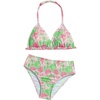 image:imageRoseSeek Girls 2 Piece Graphic Starfish Bathing Suit Halter Triangle Swimsuit Cute Beachwear Bikini SetsPink and Green