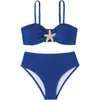 image:imageRoseSeek Girls 2 Piece Padded Bathing Suit Wireless Starfish Swimsuit Spaghetti Strap Vacation Beachwear SetBlue