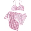 Pink Floral and White