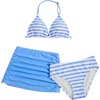 Striped Blue and White