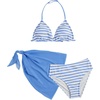 Striped Blue and White