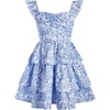 Floral Blue White