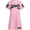 image:imageRoseSeek Girls Striped Number Graphic T Shirt Dress Short Sleeve Crewneck Summer A Line Jersey Mini DressMulticolor